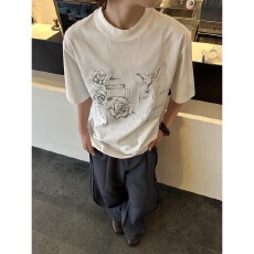 批发数码直喷凉感含棉索罗娜250克（66%棉）黑白M-3XL