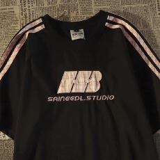 1014# 索罗娜罗口三条杠贴布绣花-高品质纯棉短袖-原版做法 M-2XL
