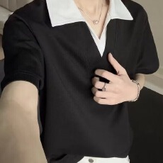 1122# 260克纯棉华棉 35%棉含量 原版做法-黑色 花灰 M~2XL