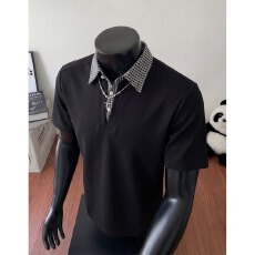1121# 260克纯棉华棉 35%棉含量 原版做法-花灰色 黑色 M~2XL
