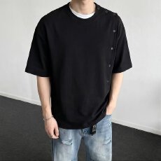 批发短袖T恤男夏季2026新款重磅时尚圆领打底衫宽松休闲男士百搭上衣