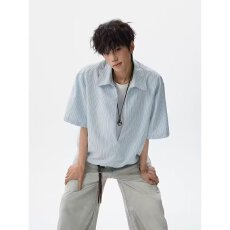 批发夏季<b class='q'>男士</b><b class='q'>短袖</b><b class='q'>衬衫</b>潮流痞帅印花<b class='q'>衬衣</b>凉感透气弹力半袖寸衣薄款