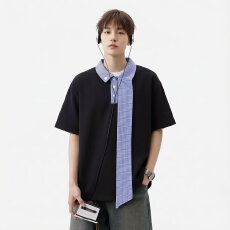 批发高端短袖<b class='q'>POLO</b><b class='q'>衫</b><b class='q'>男</b>英伦复古商务休闲冰丝针织薄款保罗<b class='q'>衫</b>翻领T恤