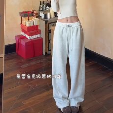 批发2026美式重磅弯刀卫裤男<b class='q'>女</b>春夏新款宽松直筒阔腿休闲<b class='q'>长裤</b>子