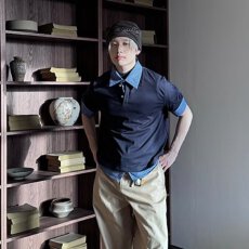 批发美式高级感假两件格子拼接polo领短袖T恤男款<b class='q'>夏</b>季学院风翻领半袖