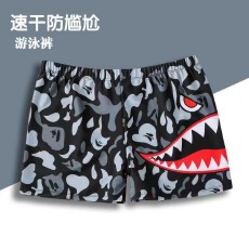 批发新款单层<b class='q'>男士</b>泳裤速干透气三分游泳裤带绳子运动透气<b class='q'>沙滩裤</b>短裤