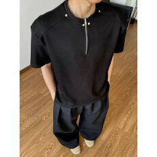 批发夏季新款短袖t恤男士<b class='q'>潮</b>牌宽松五分袖2025年新款<b class='q'>潮</b>流简约上衣