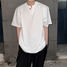 批发人棉空气层280克原版做法白黑M-2XL