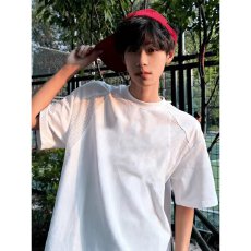 2026解构拼接boxy短袖男夏季高级感纯色微宽松半袖廓形休闲体恤