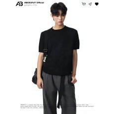 批发流行新款男装轻T恤夏提花针织<b class='q'>条纹</b>衫短袖<b class='q'>针织衫</b>商务休闲半袖潮流