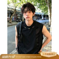 批发冰丝背心男士2026夏季坎肩衣服速干无袖t恤透气弹力运动健身衣