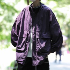 批发UPF50+复古简约纯色立领休闲防晒衣男女夏季新款百搭<b class='q'>户外</b>防晒衣