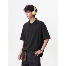 批发polo衫男夏季翻领短袖t恤新款潮牌日系宽松百搭<b class='q'>上衣</b><b class='q'>男士</b>休闲衣服