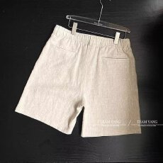 批发老钱风天丝亚麻短裤<b class='q'>男</b>款夏薄款抗皱宽松亚麻裤子轻熟风<b class='q'>西装</b>五分裤