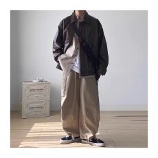 批发欧美街头潮流宽松机车服皮衣男潮痞帅气高级感飞行员PU皮夹克外套