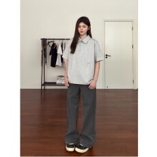 批发夏季多纽扣polo衫<b class='q'>男士</b>短袖潮流休闲<b class='q'>翻领</b><b class='q'>t</b><b class='q'>恤</b>男半袖纯色保罗上衣服