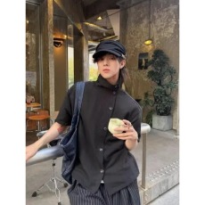 批发气质原宿<b class='q'>春</b>季质量<b class='q'>春</b>秋亚麻宽松衬衫纯色开衫短袖小衫好质量上衣潮