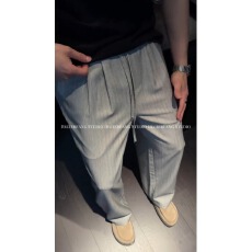 批发日系慵懒风休闲裤子男宽松仿棉麻<b class='q'>亚麻</b>直筒阔腿裤垂感薄款长裤