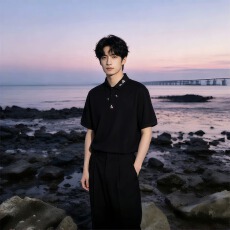 批发新中式<b class='q'>男士</b><b class='q'>翻领</b>刺绣短袖POLO衫夏季黑色薄款<b class='q'>T</b><b class='q'>恤</b>婚礼订婚拍照上衣