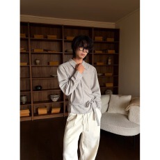 批发港风bf宽松衬衫男士长袖<b class='q'>春</b>秋季垂感休闲衬衣潮流百搭学生