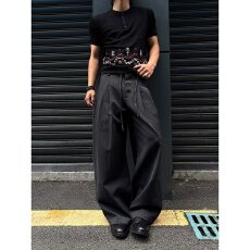 批发美式休闲抽绳设计条纹阔腿西裤男<b class='q'>春</b>秋季宽松老钱风松弛感长裤潮