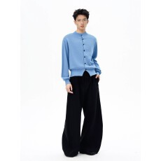 批发老钱短款合身廓形优雅毛衣<b class='q'>开衫</b>长袖外套原版十二针包芯纱针织衫
