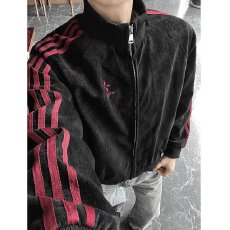 2026美式潮流侧边拉条运动夹克秋季情侣款街头上衣百搭休闲外套