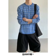 网图高质量十二针织毛衣黄色深灰色蓝色M-2XL