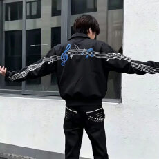批发美式立领<b class='q'>卫衣</b><b class='q'>男</b>款春秋季潮牌百搭宽松休闲<b class='q'>外套</b>高级感痞帅运动