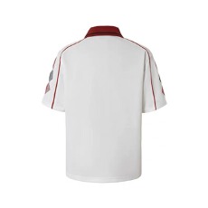 美式潮牌翻领polo衫球服短袖T恤oversize慵懒风松弛感上衣