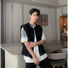 批发2026秋季英伦修身西装马甲男士西服马夹背心商务休闲职业韩版潮