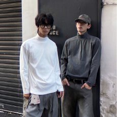 潮牌日系德绒长袖T恤男2026秋冬新款纯色重磅德绒内搭打底衫男