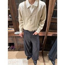 文艺复古麻花假两件针织衫老钱风男秋通勤质感宽松毛衣polo衫新款