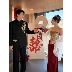 批发新中式国风改良中山装痞帅<b class='q'>西装外套</b>网红同款竹子刺绣外套立领唐装