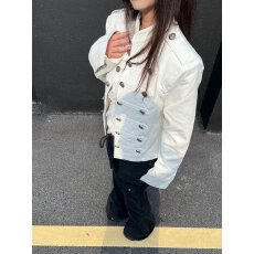 批发2026秋季新款复古宫廷朋克<b class='q'>街头</b>金属装饰垫肩夹克拿破仑外套
