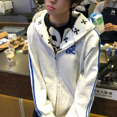 批发美式重磅三条杠连帽拉链卫衣男女情侣<b class='q'>秋</b>冬款宽松刺绣上衣外套