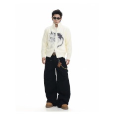水貂绒毛衣男士潮流半高领针织衫冬季保暖打底衫青少年帅气毛线衣