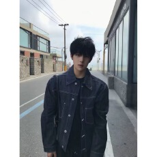 2026秋季高级感原色牛仔外套男美式复古水洗重磅休闲百搭夹克衫