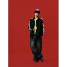 批发<b class='q'>男士</b>夹克立领拉链复古男装开衫加厚卫衣秋冬新款运动<b class='q'>休闲</b><b class='q'>外套</b>