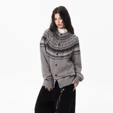 批发提花针织开衫2025<b class='q'>新款</b>秋冬装韩系穿搭宽松<b class='q'>毛衣</b>外套开春上衣男女