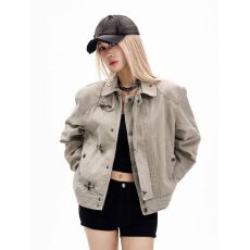 批发春季防风夹克牛仔外套<b class='q'>百搭</b>休闲潮流水洗宽松复古时尚情侣牛仔外套