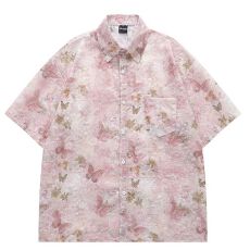 批发流苏蝴蝶小香风衬衫<b class='q'>男</b>女短袖夏季高级感痞帅设计感情侣衬衣外套