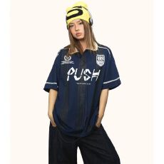 批发夏季腾艺美式复古印花球衣风凉感polo衫<b class='q'>男</b>痞帅高级感正肩短袖t恤