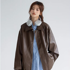 批发2026<b class='q'>新款</b>秋冬皮衣外套女上衣ins美式复古甜美机车风PU皮<b class='q'>夹克</b>潮