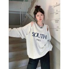 批发2026新款重磅美式慵懒风露肩印花长袖<b class='q'>t</b><b class='q'>恤</b>女秋季<b class='q'>潮牌</b>宽松
