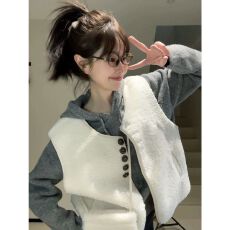 批发羊羔毛<b class='q'>皮毛</b><b class='q'>一体</b>马甲外套女2026新款秋冬仿皮草设计感马夹背心上衣
