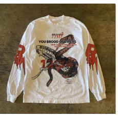 批发原版做法纯棉200克21支食毛+手感印花宽松<b class='q'>打底</b>手袖束口长袖T恤女