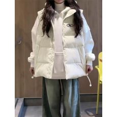 可退换高品质手塞棉加厚冬季马甲带门禁棉服印花棉衣面包服女