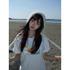 高品质纯棉200克100%棉精梳紧密优质做工前印花短袖t恤女