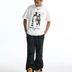 高品质纯棉200克100%棉精梳紧密优质做工前印花短袖t恤女